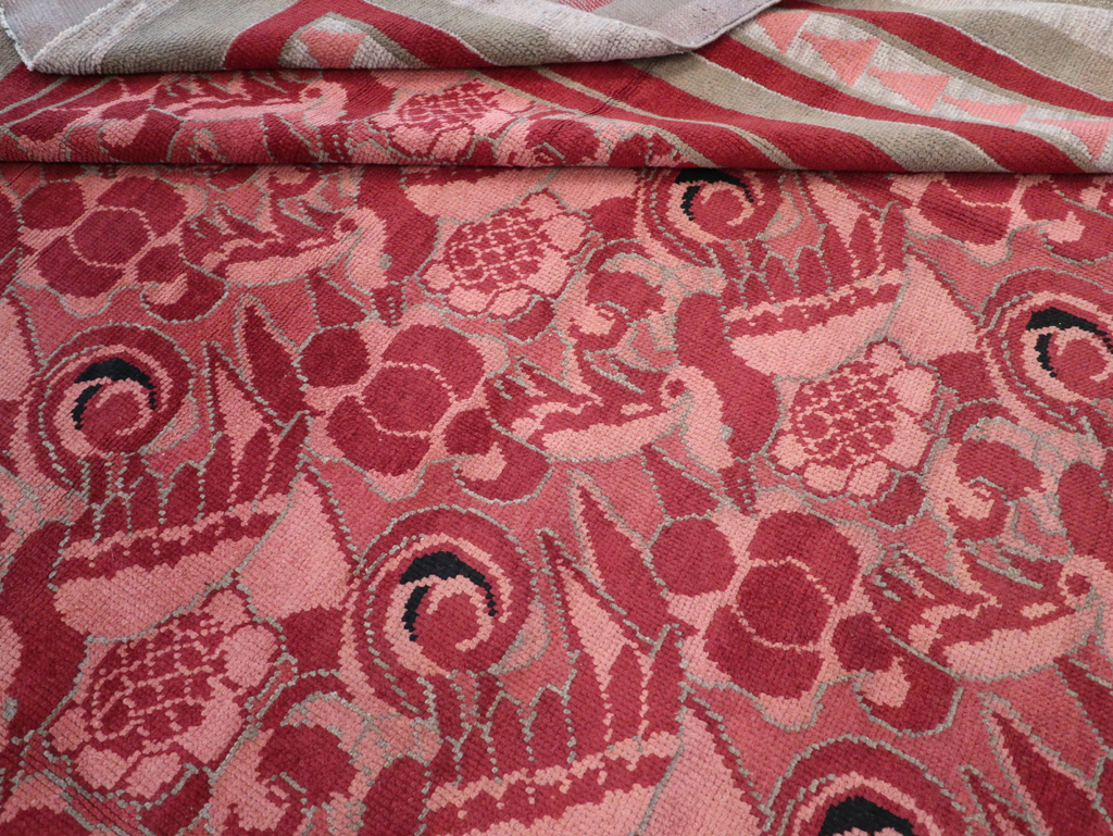 Vintage Belgian Art Deco Room Size Carpet, No.31278 - Staging