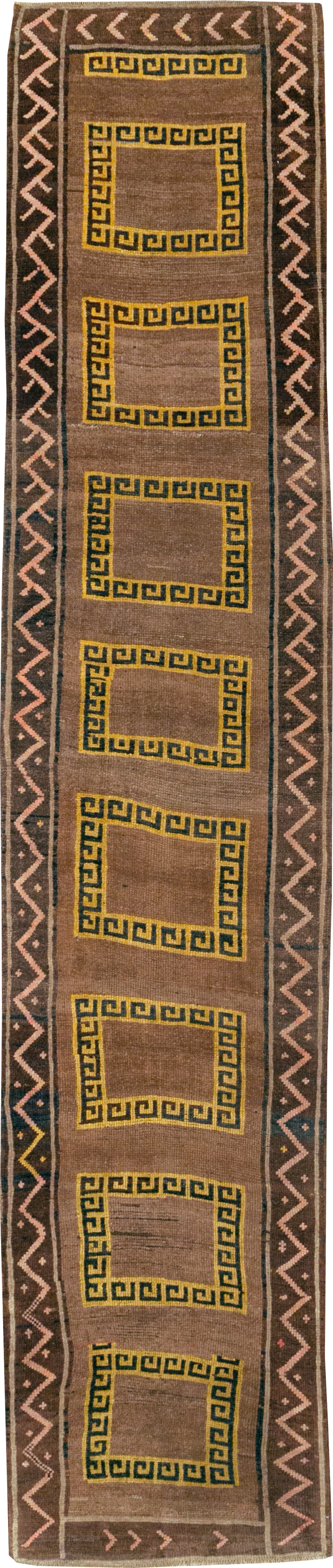 Vintage Turkish Anatolian Tribal Runner, No.31280 - Staging
