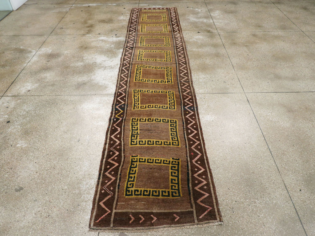 Vintage Turkish Anatolian Tribal Runner, No.31280 - Staging
