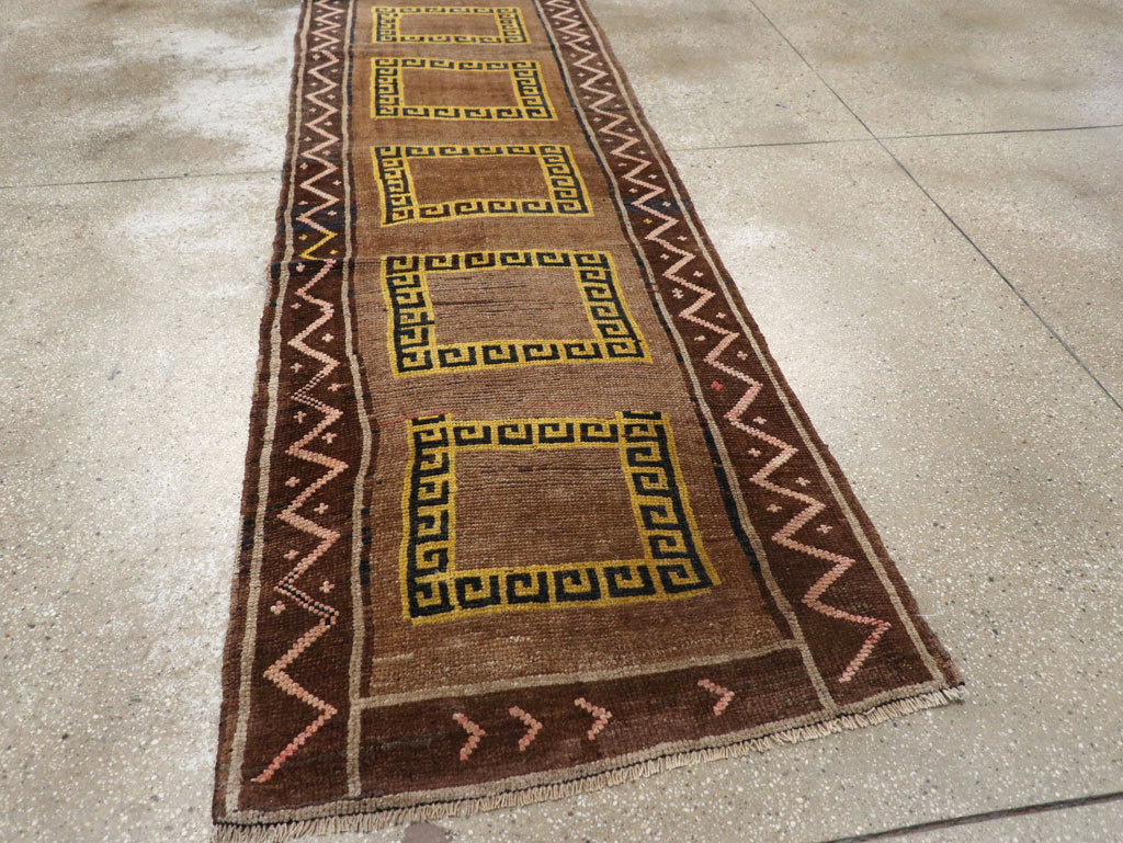 Vintage Turkish Anatolian Tribal Runner, No.31280 - Staging