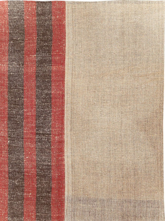 Vintage Turkish Flatweave Kilim Room Size Carpet, No.31284 - Staging