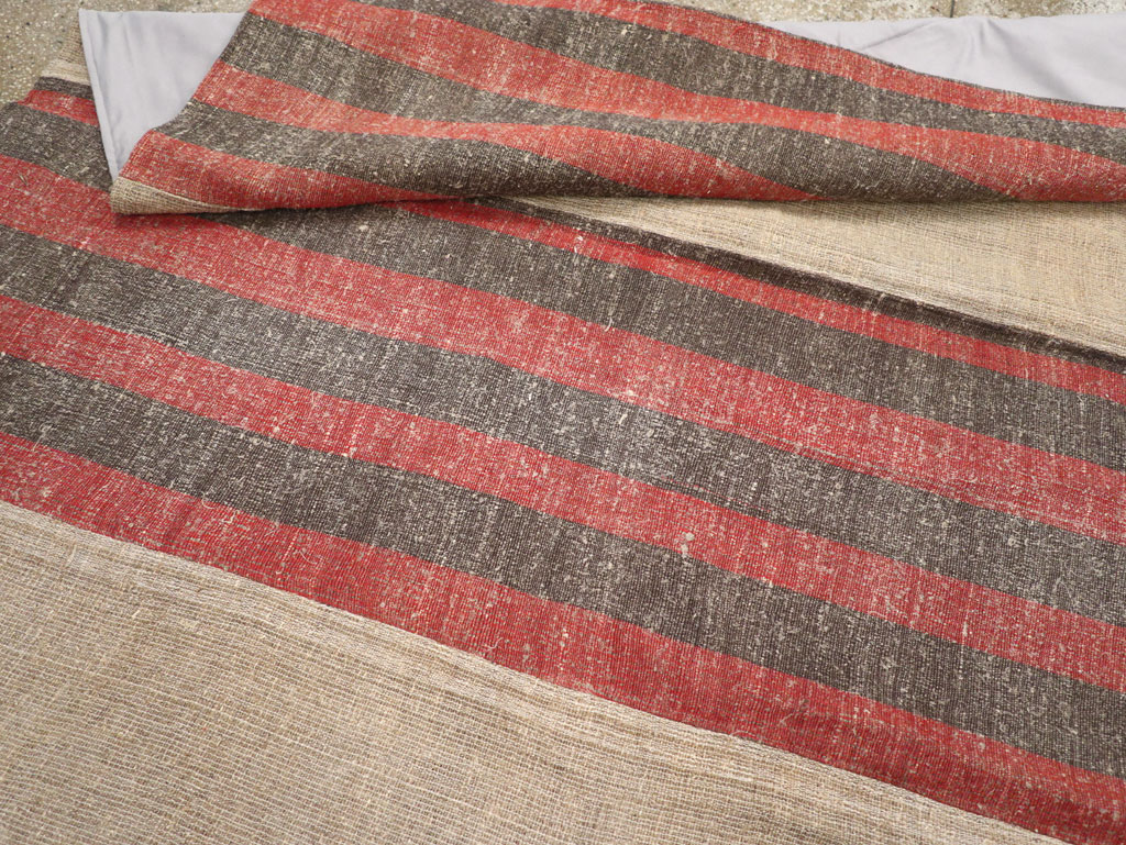 Vintage Turkish Flatweave Kilim Room Size Carpet, No.31284 - Staging