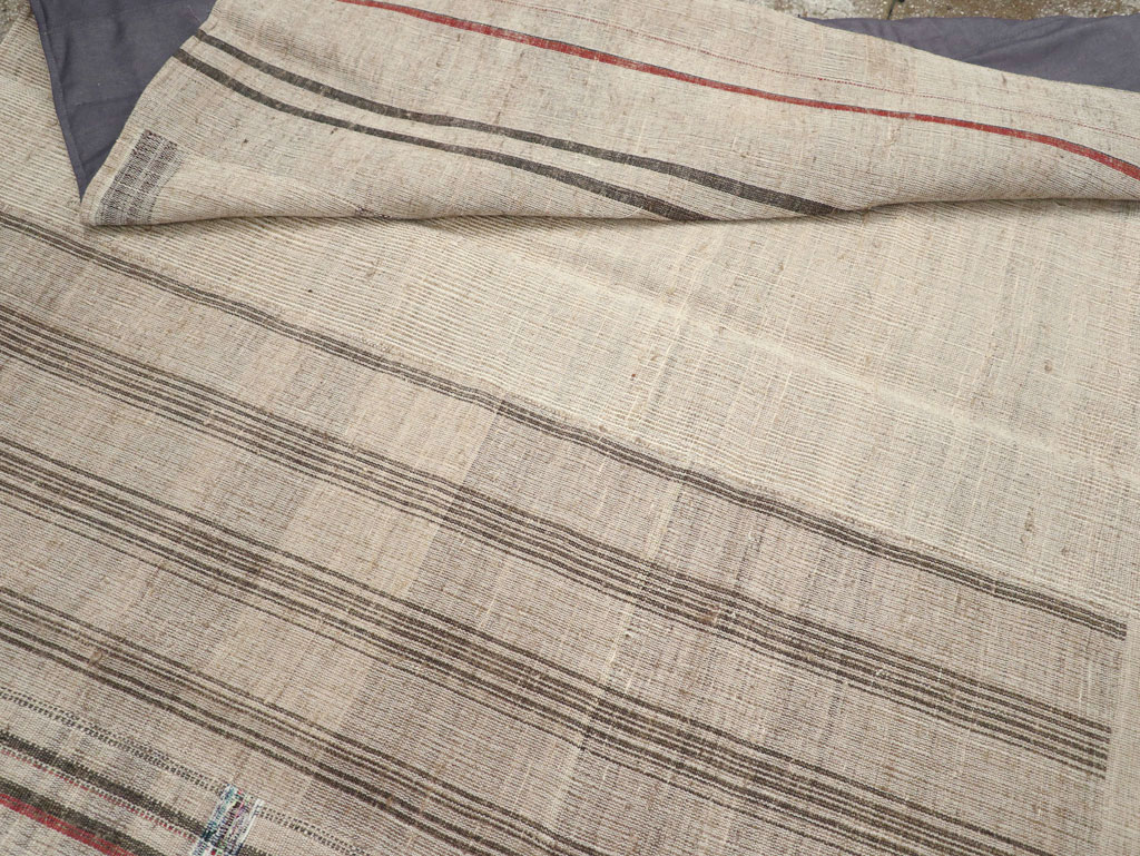 Vintage Turkish Flatweave Kilim Room Size Carpet, No.31285 - Staging