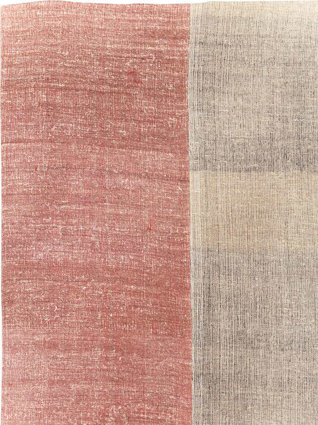 Vintage Turkish Flatweave Kilim Room Size Carpet, No.31289 - Staging