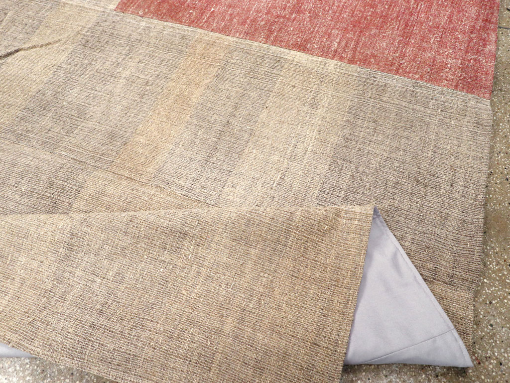 Vintage Turkish Flatweave Kilim Room Size Carpet, No.31289 - Staging