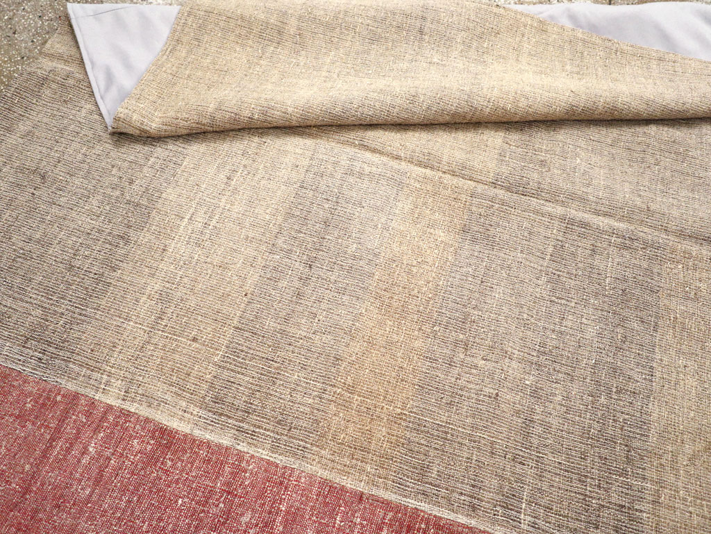 Vintage Turkish Flatweave Kilim Room Size Carpet, No.31289 - Staging
