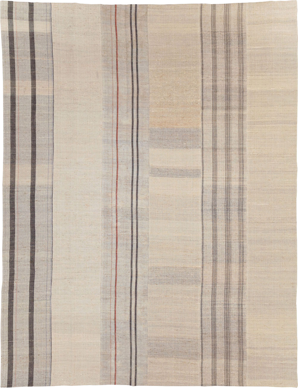 Vintage Turkish Flatweave Kilim Room Size Carpet, No.31290 - Staging