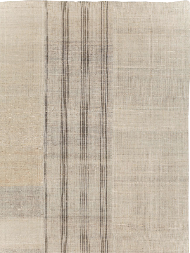 Vintage Turkish Flatweave Kilim Room Size Carpet, No.31290 - Staging