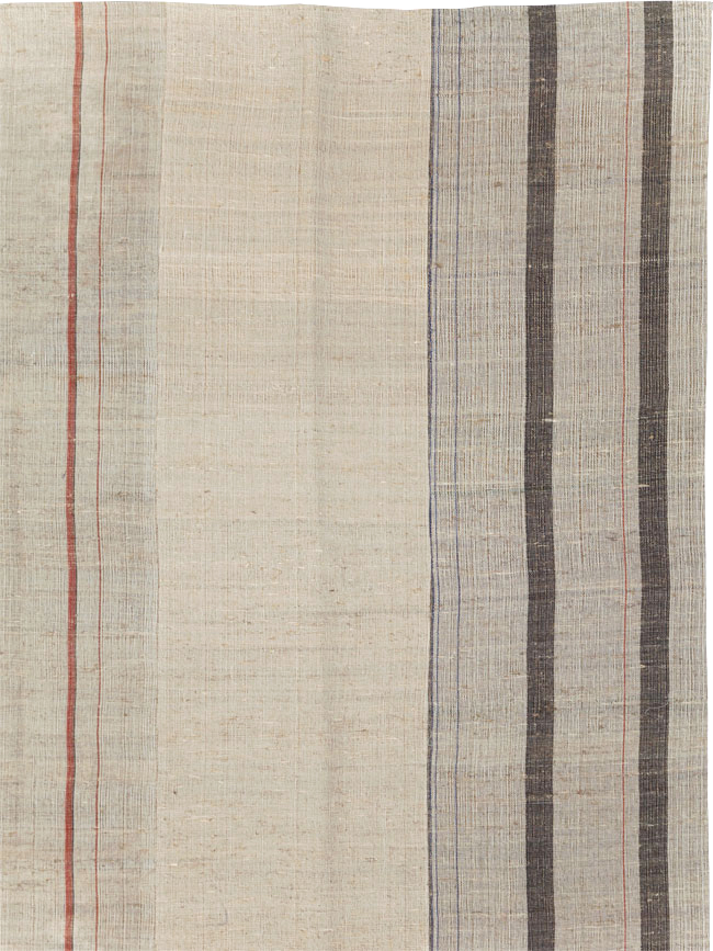 Vintage Turkish Flatweave Kilim Room Size Carpet, No.31290 - Staging