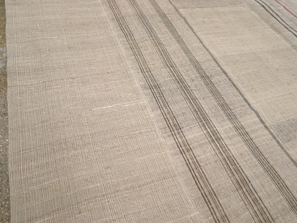 Vintage Turkish Flatweave Kilim Room Size Carpet, No.31290 - Staging