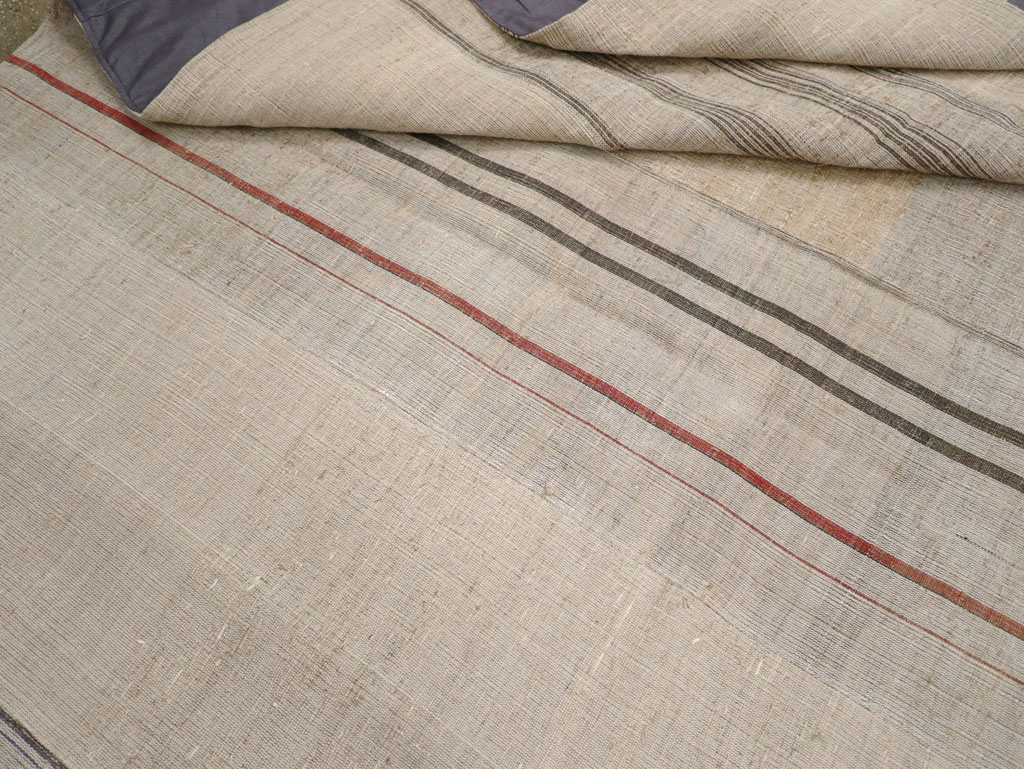 Vintage Turkish Flatweave Kilim Room Size Carpet, No.31290 - Staging