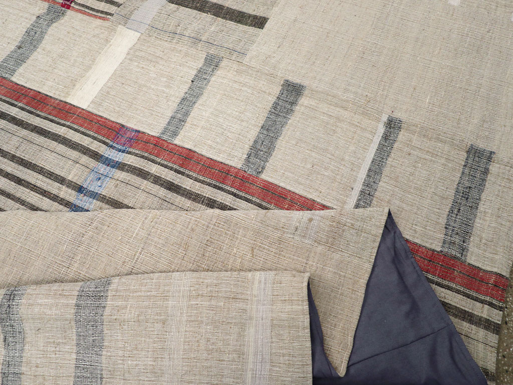 Vintage Turkish Flatweave Kilim Room Size Carpet, No.31297 - Staging