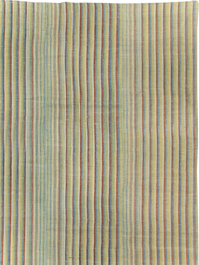 Vintage Turkish Flatweave Kilim Room Size Carpet, No.31299 - Staging