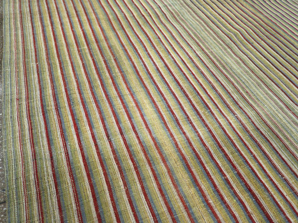 Vintage Turkish Flatweave Kilim Room Size Carpet, No.31299 - Staging