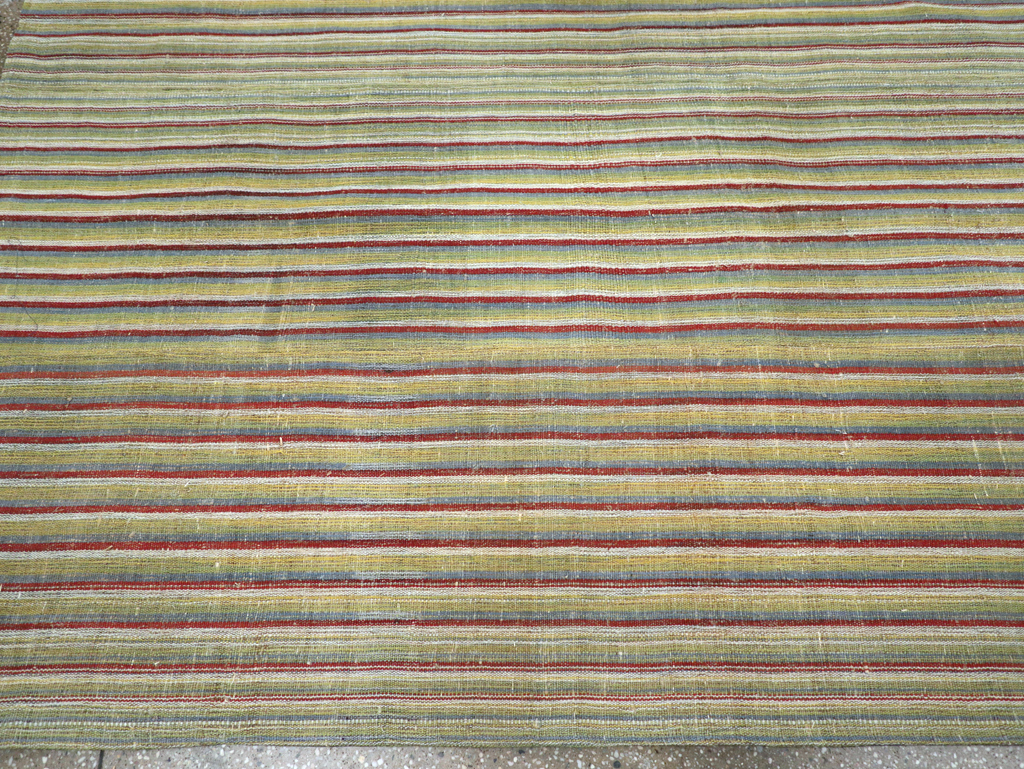 Vintage Turkish Flatweave Kilim Room Size Carpet, No.31299 - Staging