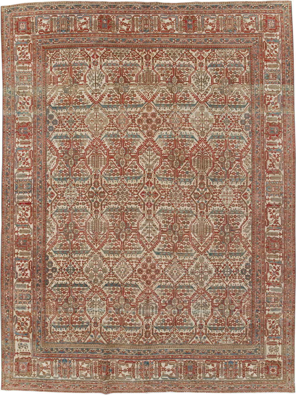 Antique Persian Joshegan Small Room Size Carpet, No.31305 - Staging
