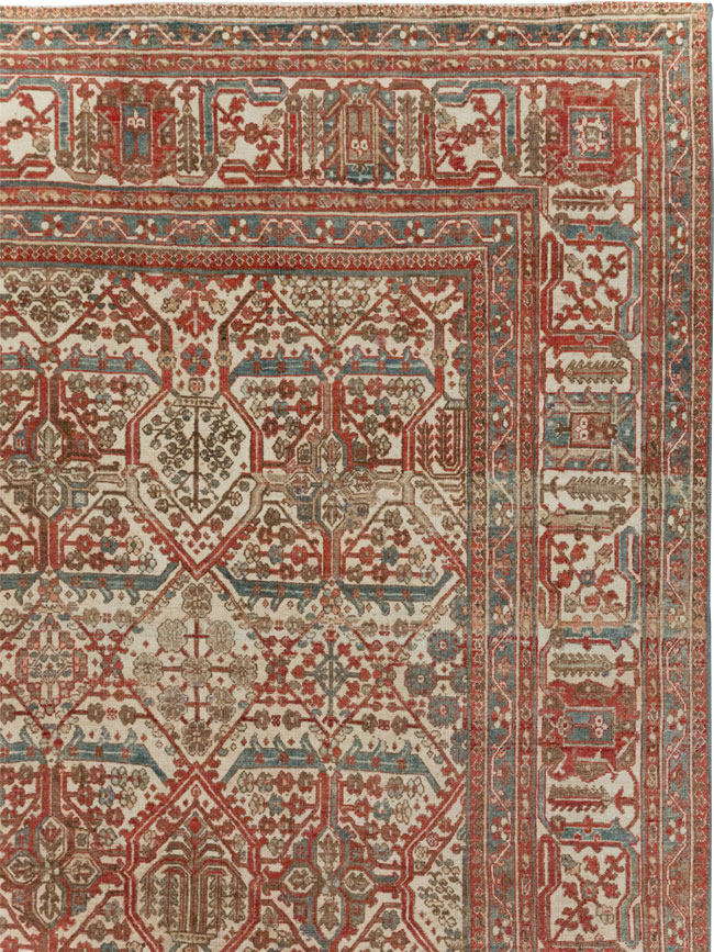 Antique Persian Joshegan Small Room Size Carpet, No.31305 - Staging