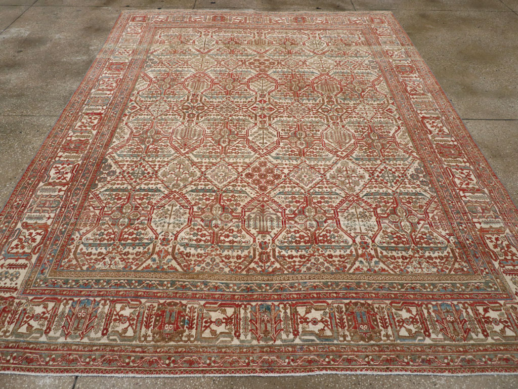 Antique Persian Joshegan Small Room Size Carpet, No.31305 - Staging
