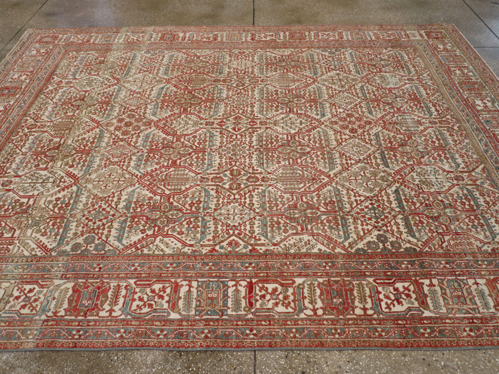 Antique Persian Joshegan Small Room Size Carpet, No.31305 - Staging