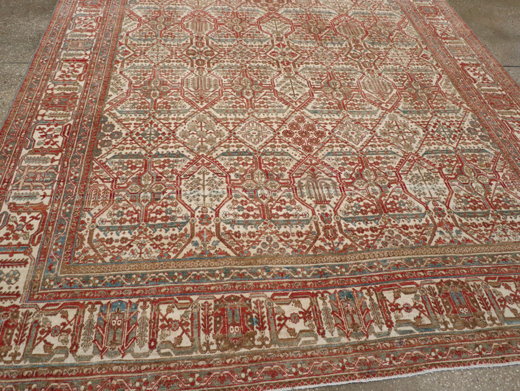 Antique Persian Joshegan Small Room Size Carpet, No.31305 - Staging