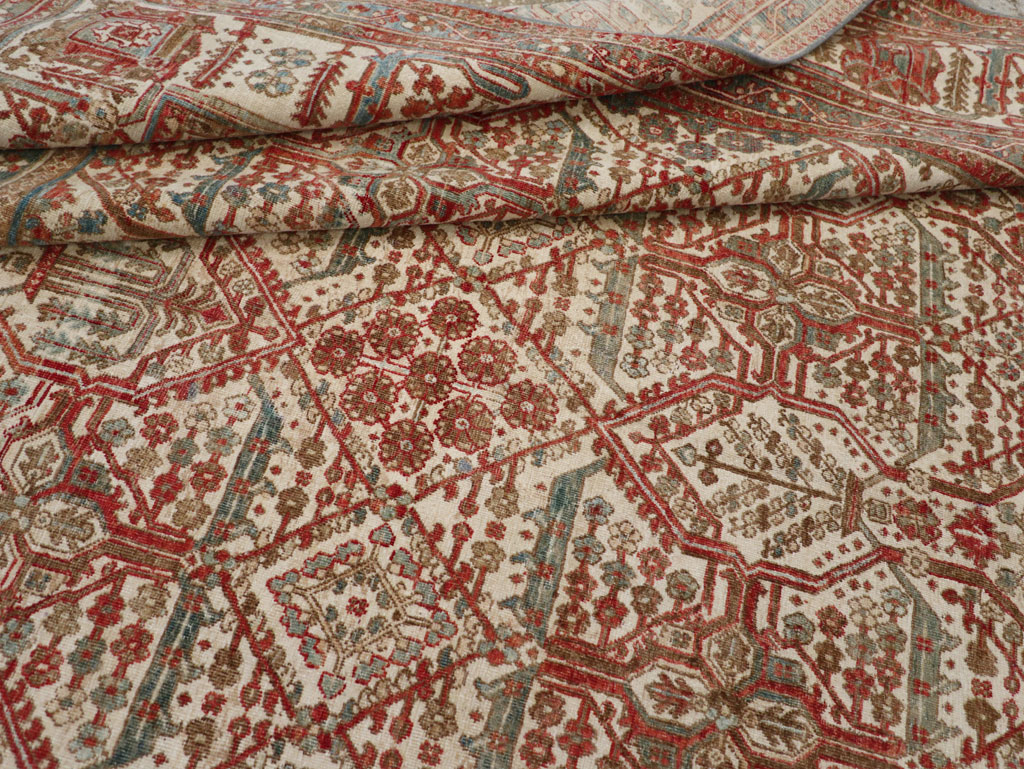 Antique Persian Joshegan Small Room Size Carpet, No.31305 - Staging