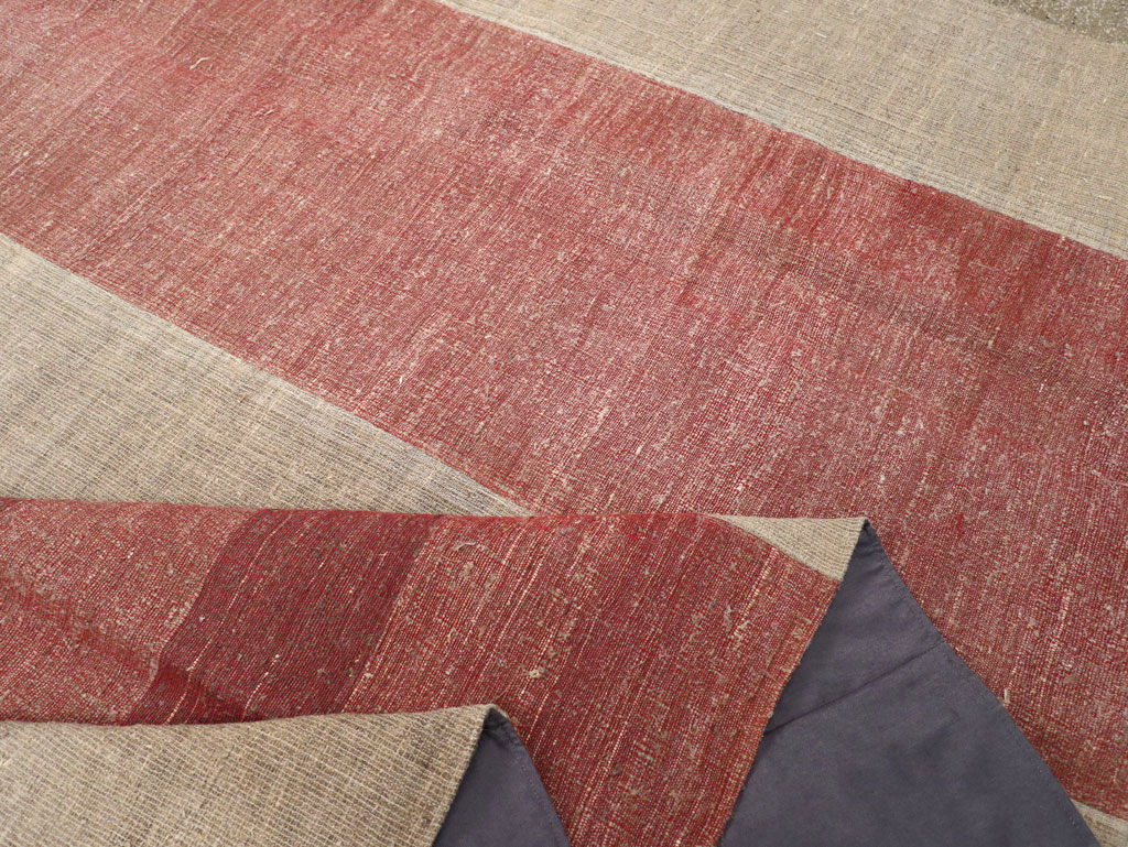 Vintage Turkish Flatweave Kilim Room Size Carpet, No.31306 - Staging