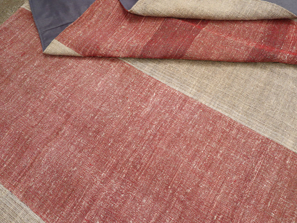 Vintage Turkish Flatweave Kilim Room Size Carpet, No.31306 - Staging