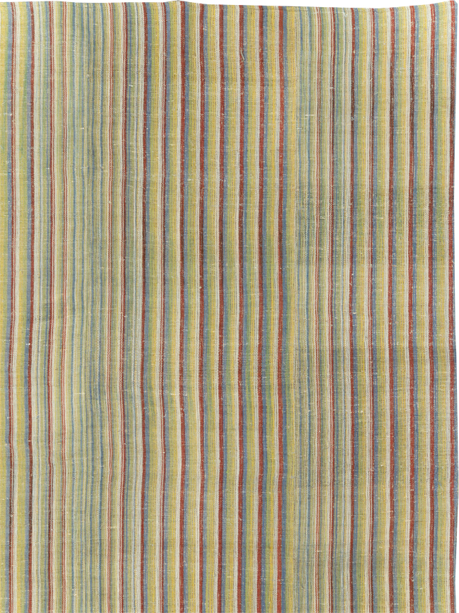 Vintage Turkish Flatweave Kilim Room Size Carpet, No.31309 - Staging