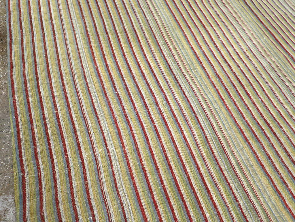 Vintage Turkish Flatweave Kilim Room Size Carpet, No.31309 - Staging