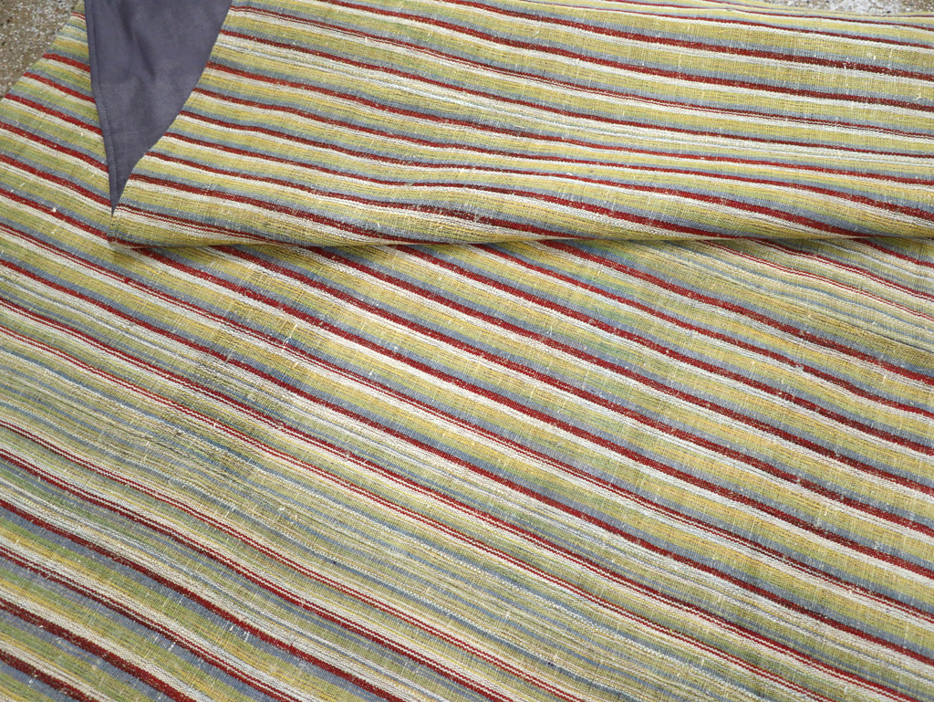 Vintage Turkish Flatweave Kilim Room Size Carpet, No.31309 - Staging