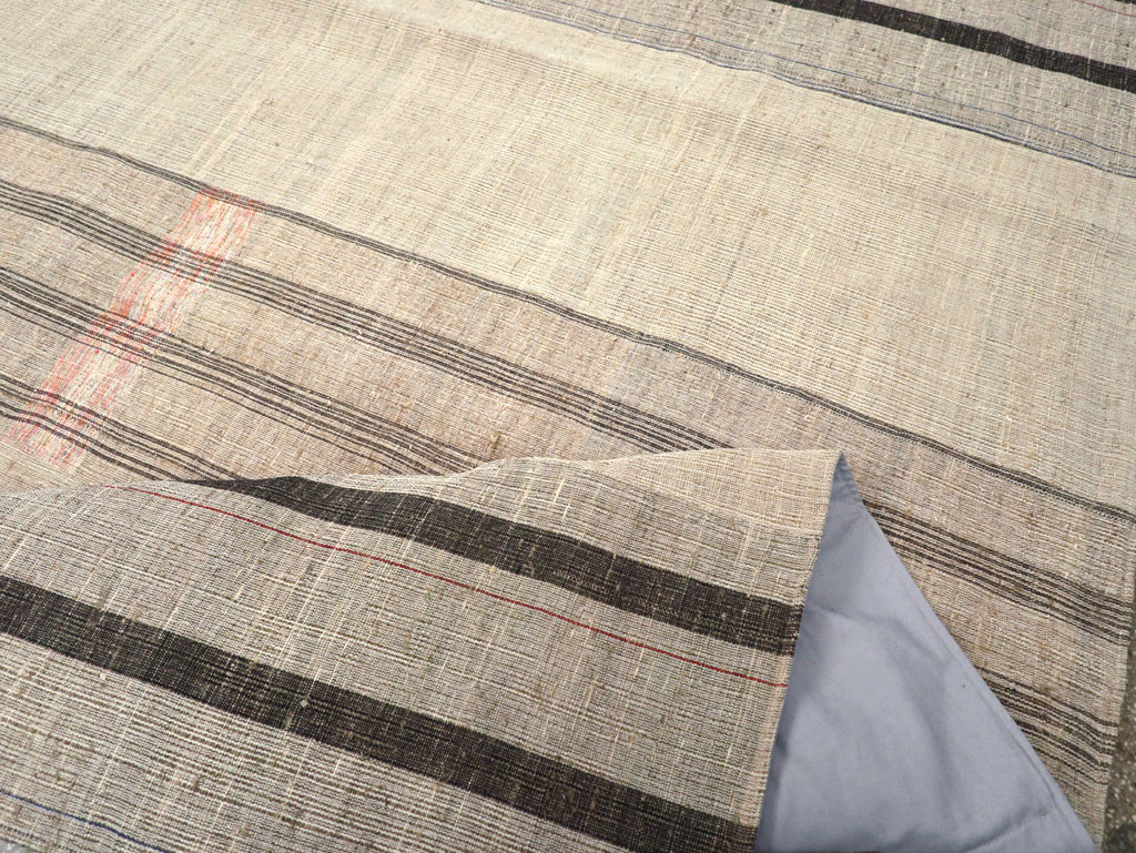 Vintage Turkish Flatweave Kilim Room Size Carpet, No.31313 - Staging