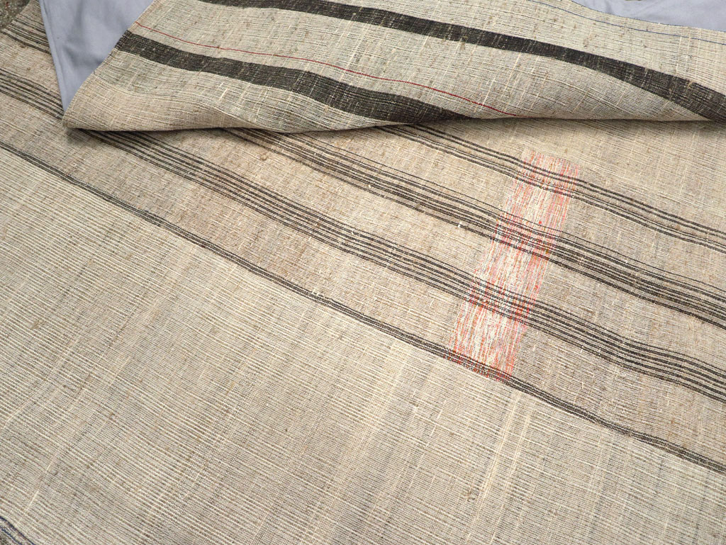 Vintage Turkish Flatweave Kilim Room Size Carpet, No.31313 - Staging