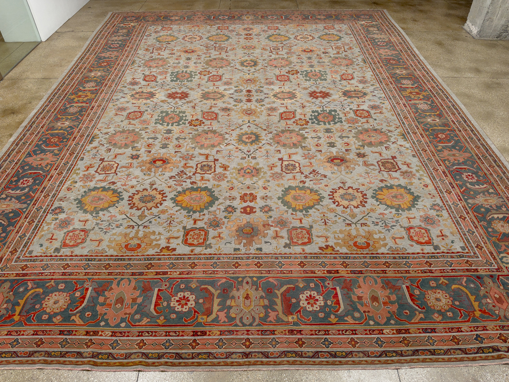 Antique European Mahal Oversize Carpet, No.31326 - Staging