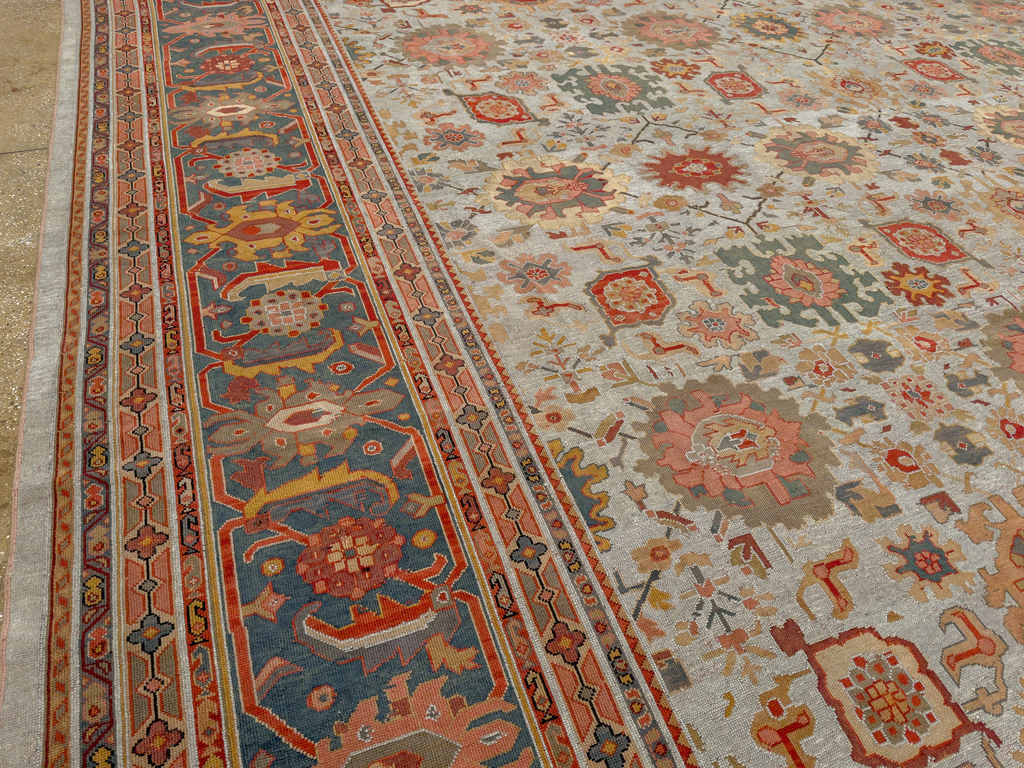 Antique European Mahal Oversize Carpet, No.31326 - Staging