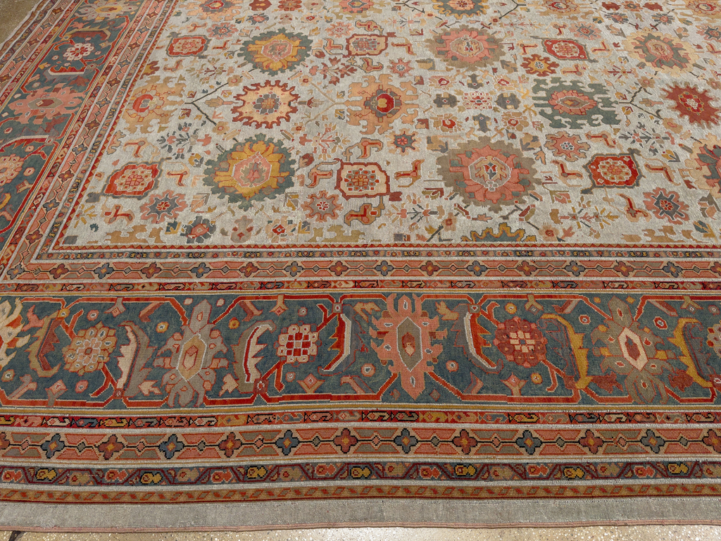 Antique European Mahal Oversize Carpet, No.31326 - Staging