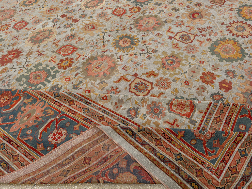Antique European Mahal Oversize Carpet, No.31326 - Staging