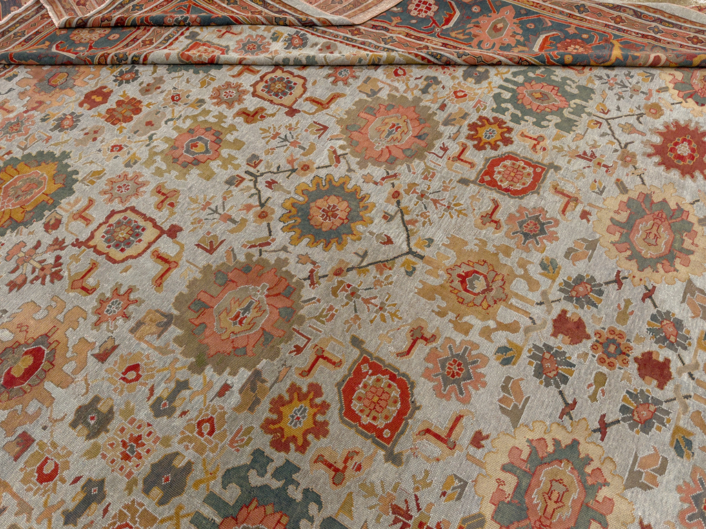 Antique European Mahal Oversize Carpet, No.31326 - Staging