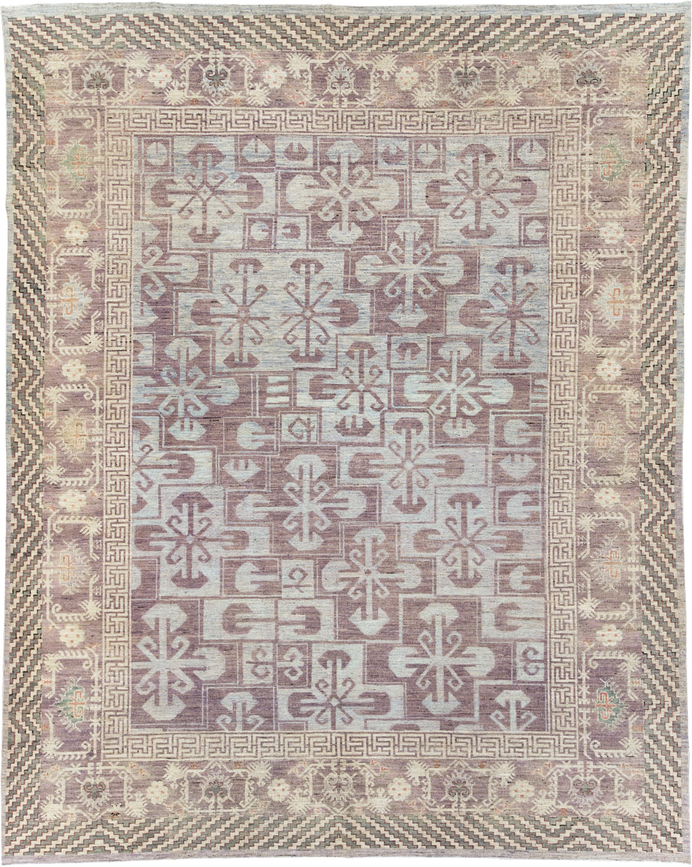 Contemporary East Turkestan Khotan Room Size Carpet, No.31329 - Staging