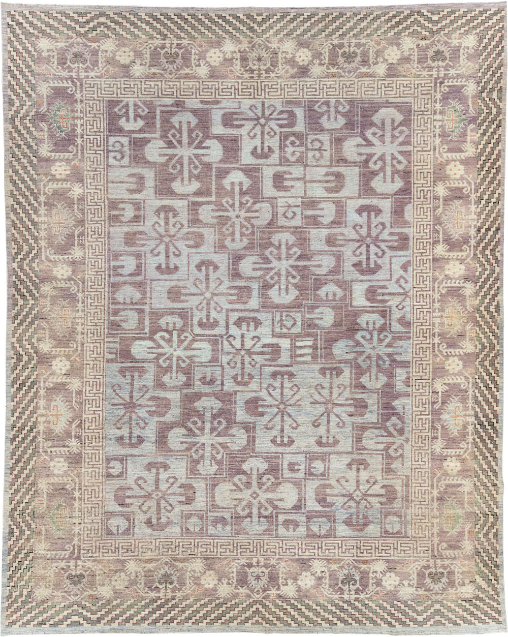 Contemporary East Turkestan Khotan Room Size Carpet, No.31329 - Staging