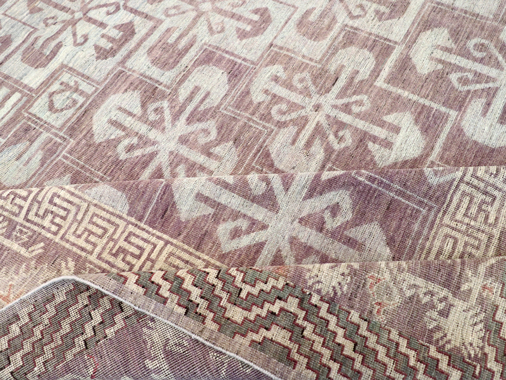 Contemporary East Turkestan Khotan Room Size Carpet, No.31329 - Staging