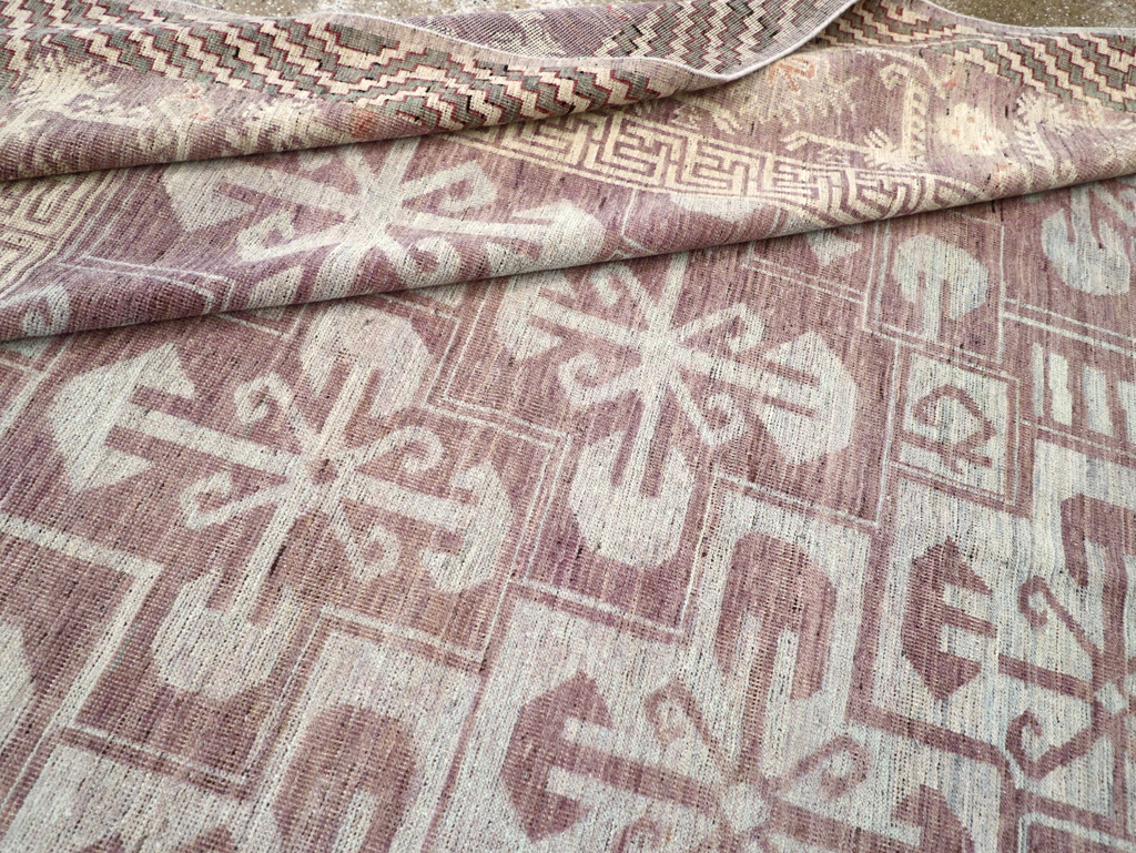 Contemporary East Turkestan Khotan Room Size Carpet, No.31329 - Staging