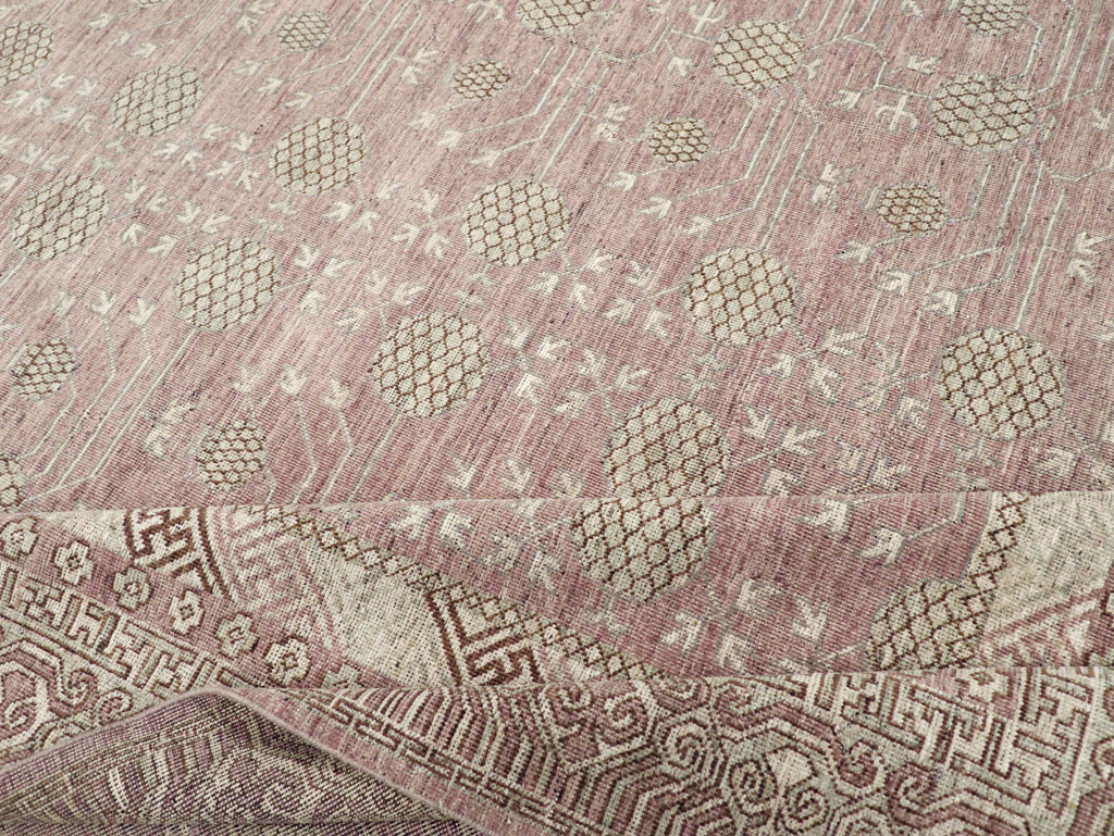 Contemporary East Turkestan Khotan Room Size Carpet, No.31332 - Staging