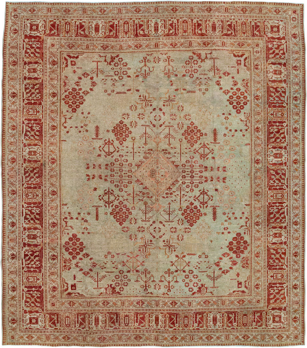 Antique Persian Joshegan Room Size Carpet, No.31336 - Staging