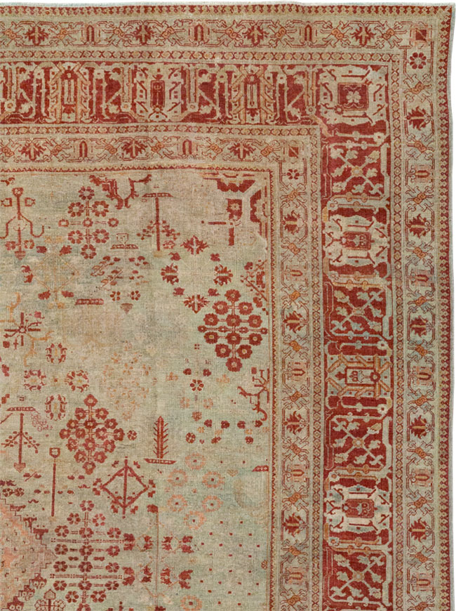 Antique Persian Joshegan Room Size Carpet, No.31336 - Staging