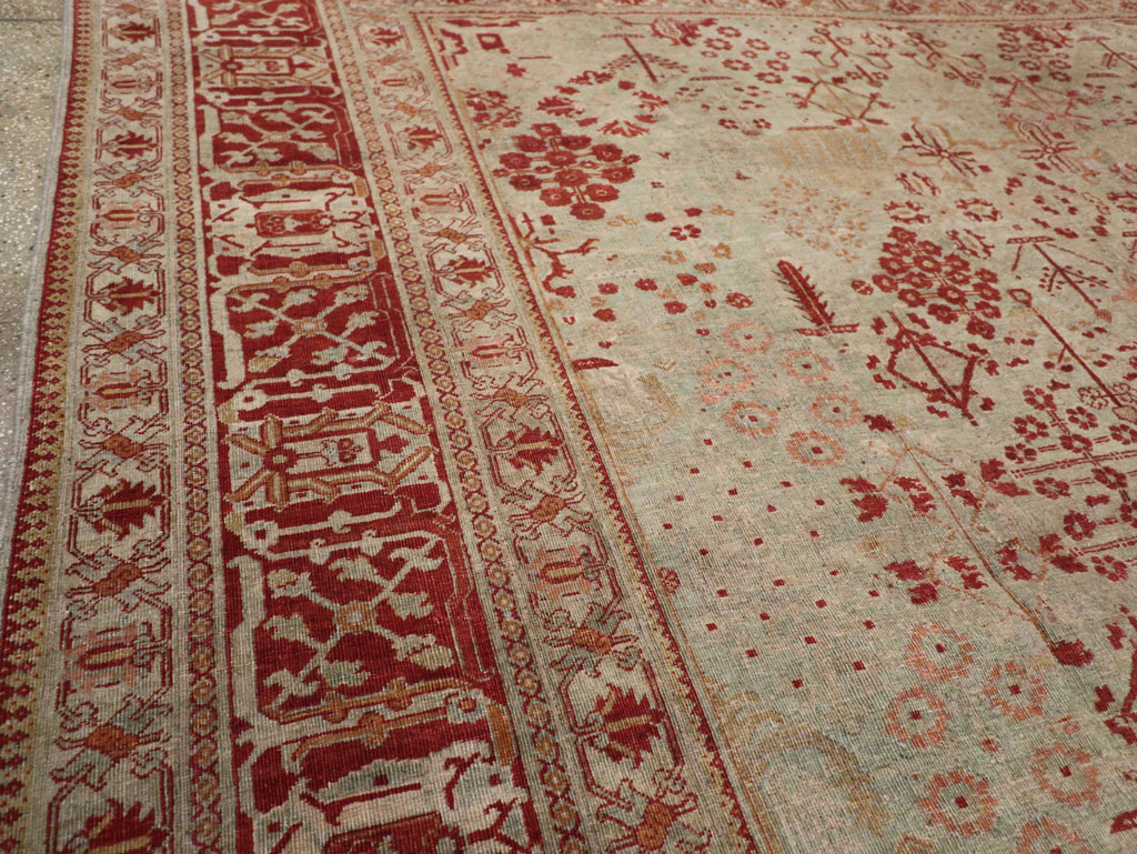 Antique Persian Joshegan Room Size Carpet, No.31336 - Staging