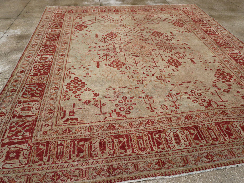 Antique Persian Joshegan Room Size Carpet, No.31336 - Staging