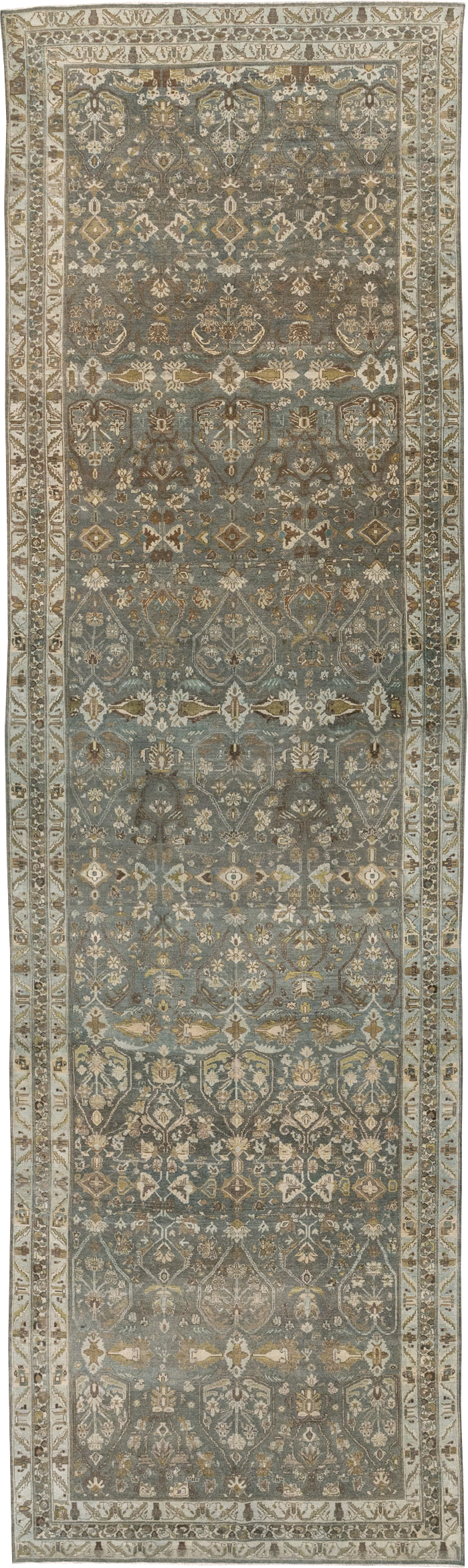 Antique Persian Malayer Wide Gallery Runner, No.31341 - Staging
