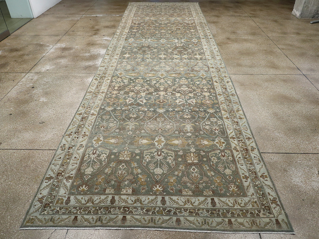 Antique Persian Malayer Wide Gallery Runner, No.31341 - Staging