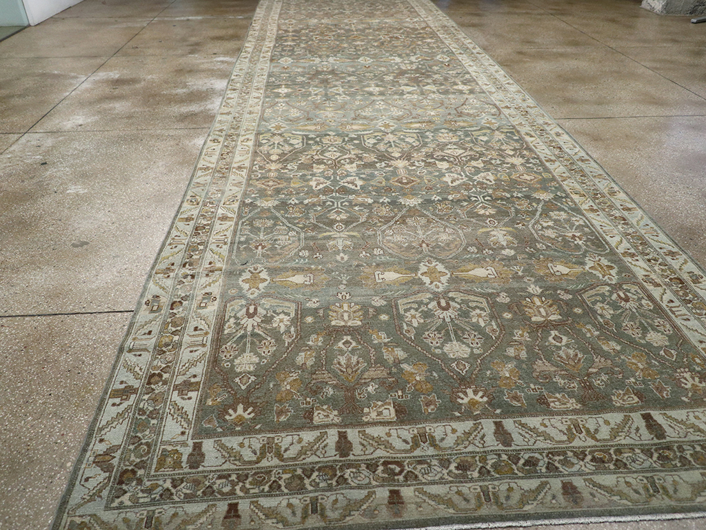 Antique Persian Malayer Wide Gallery Runner, No.31341 - Staging