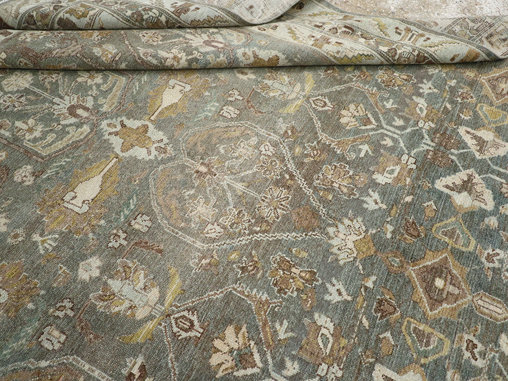 Antique Persian Malayer Wide Gallery Runner, No.31341 - Staging